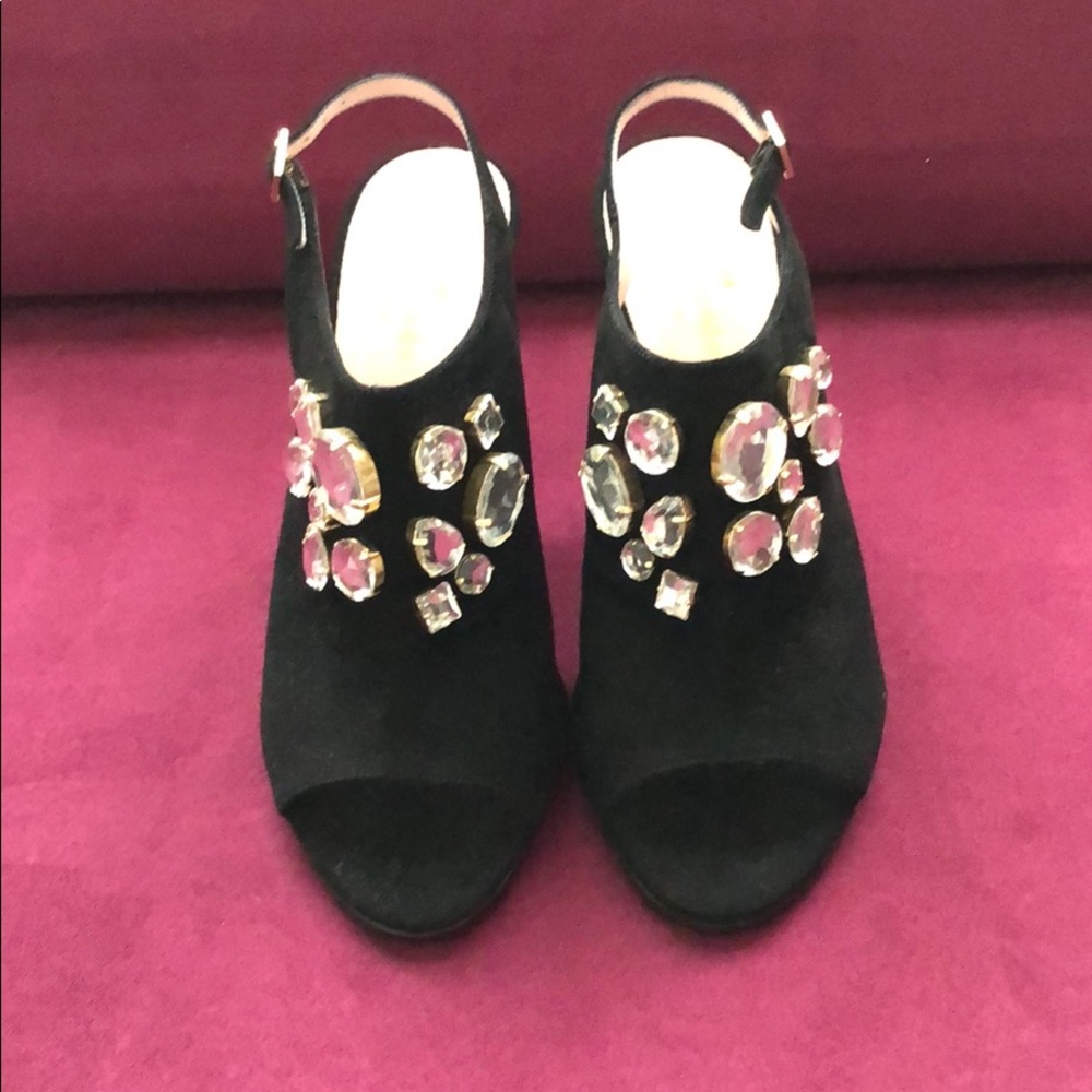 ✨ kate spade black velvet heels